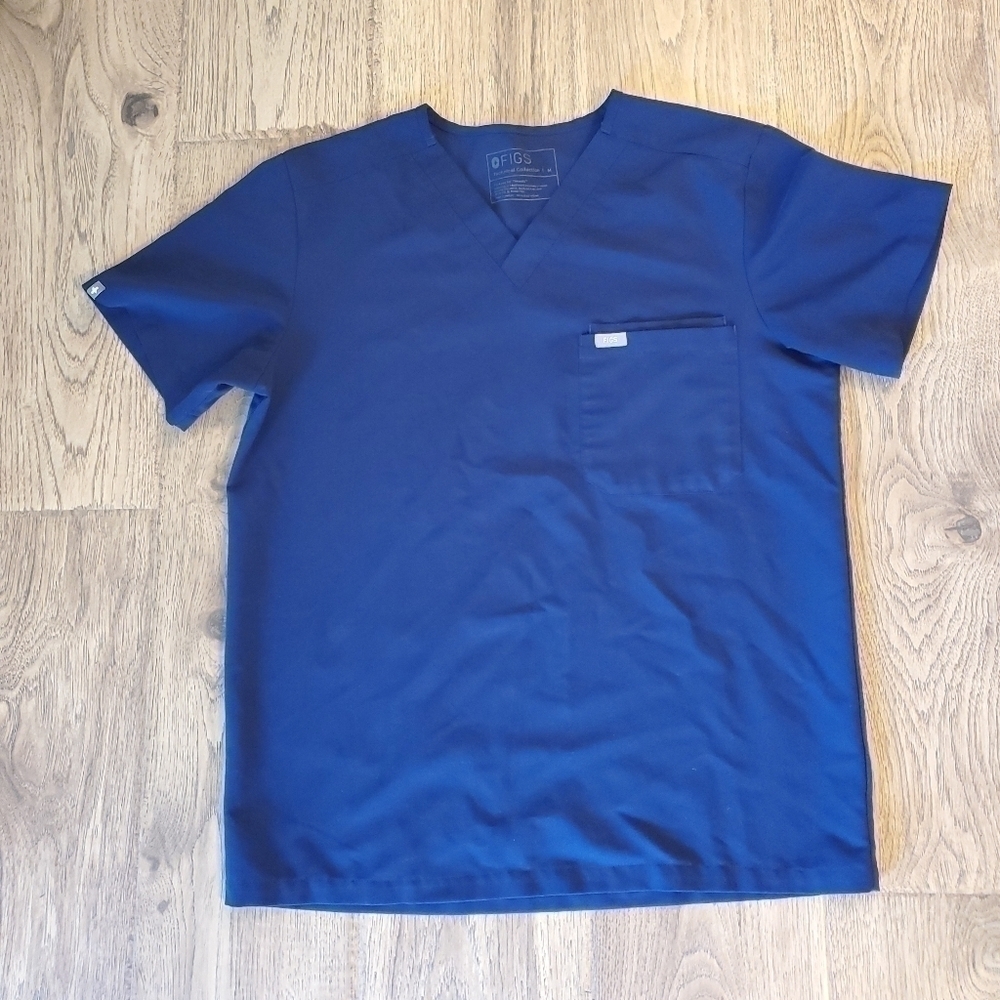 FIGS Technical Collection Scrub Top Men's Medium Navy Blue Style FM1500